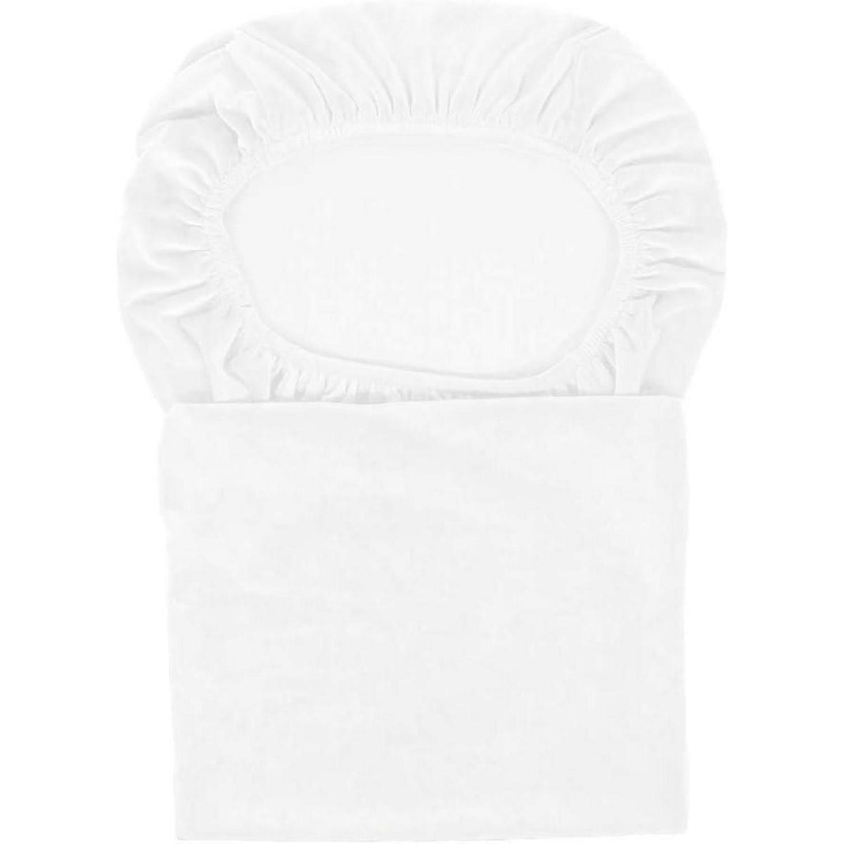 Dehnbarer Stuhlbezug XL – Samt, 6er-Set, Weiß