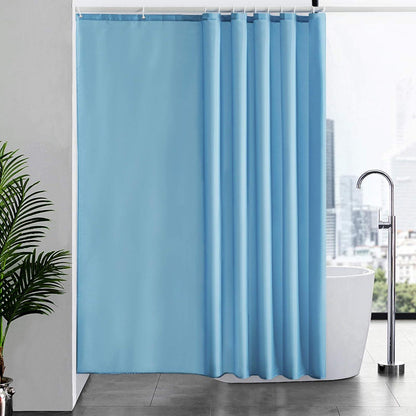 Duschvorhang Anti-schimmel Überlänge Textil Stoff 200x200cm Hellblau