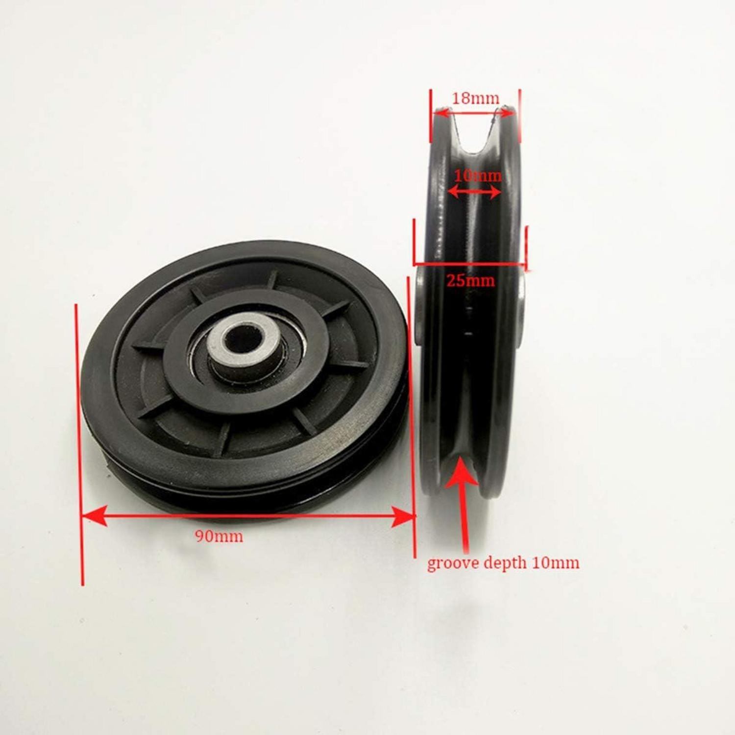 Universallager Umlenkrolle 90mm Nylon Seilrolle 2