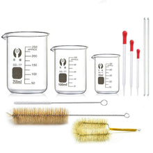 Borosilikatglas Bechergläser Set 250ml 100ml 50ml mit Pipetten