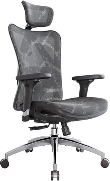 Ergonomischer Bürostuhl mit 3D Armlehne und Lendenwirbelstütze