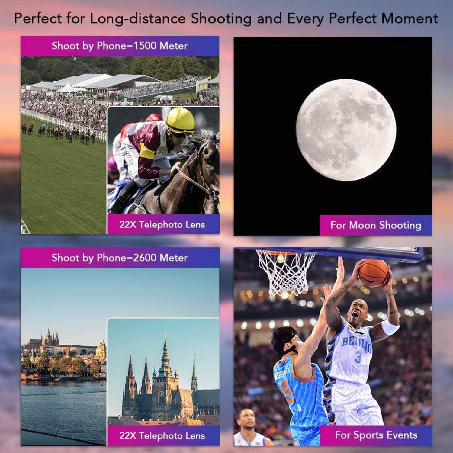 Apexel HD 22X Teleobjektiv Kit für iPhone Samsung Huawei