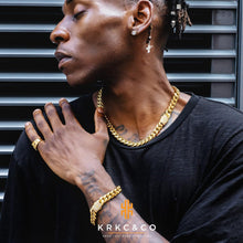 12mm Cuban Link Chain 18K Gold beschichtet Iced Out