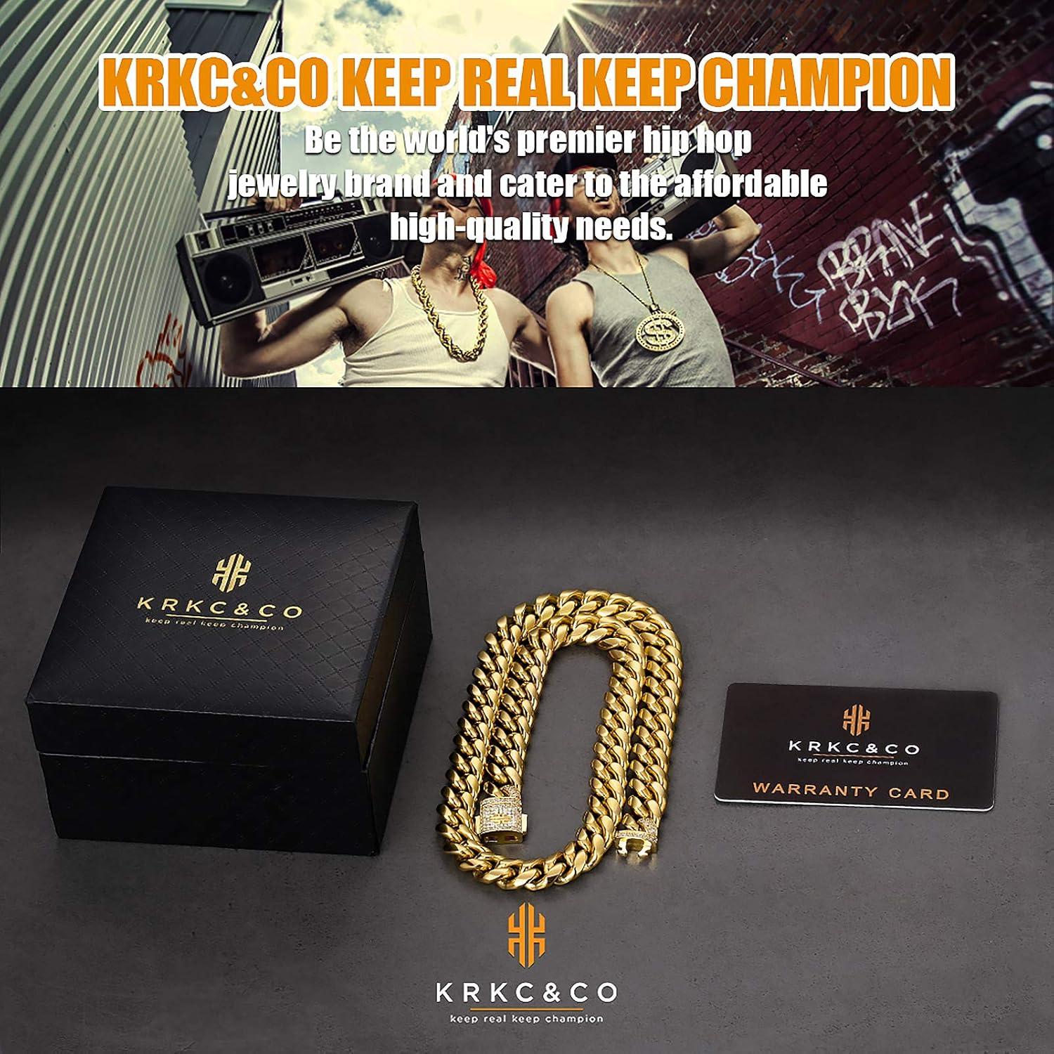 12mm Cuban Link Chain 18K Gold beschichtet mit Iced Out Verschluss