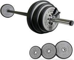 TrainHard 20 kg Hantelset mit Langhantelstangen und Hantelscheiben
