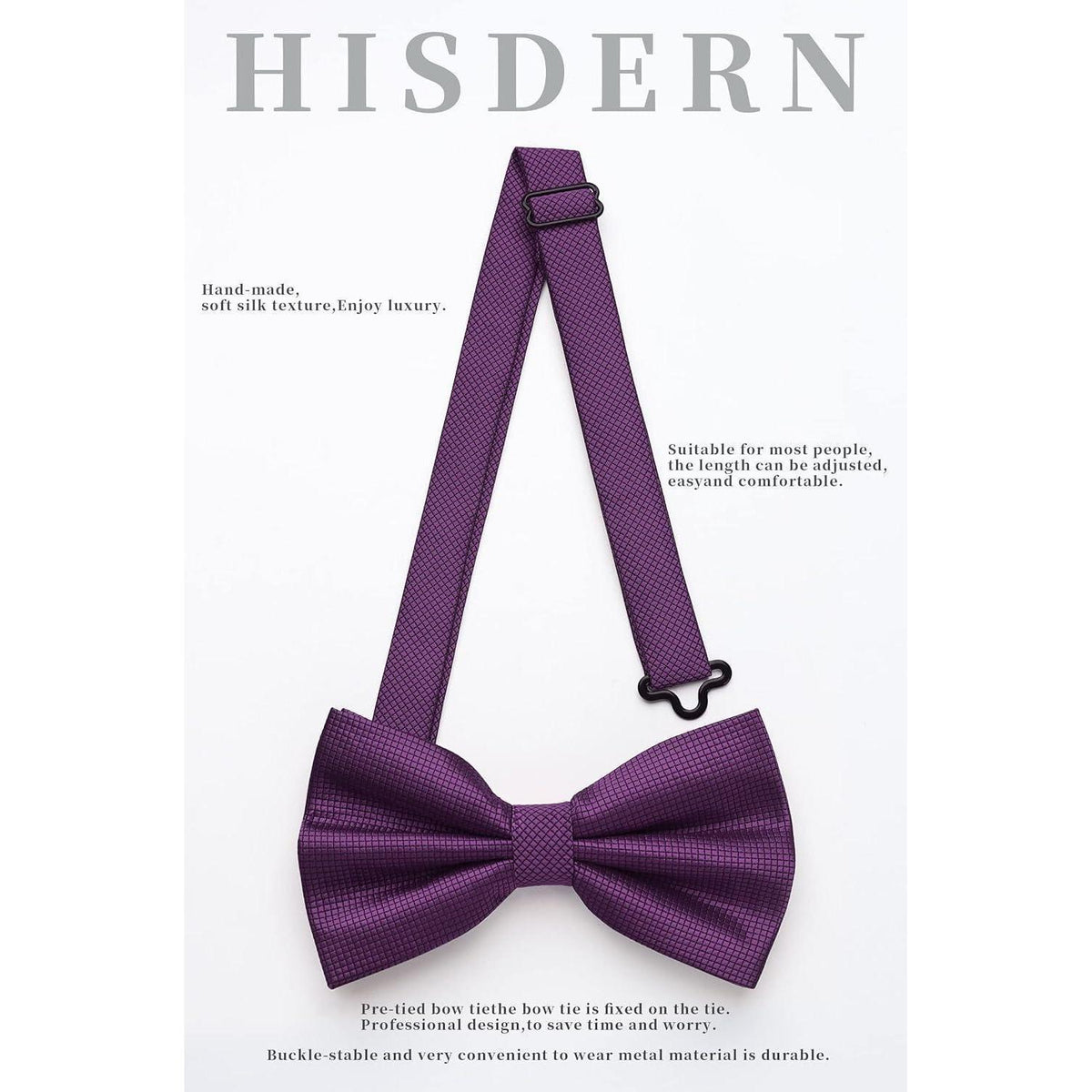 Herren Fliege mit Einstecktuch Set Lila