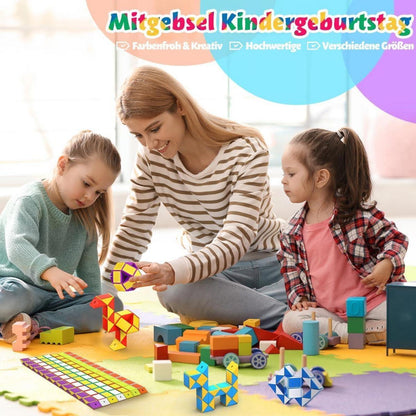 Magische Schlange, 24 Blöcke Kindergeburtstag Spielzeug