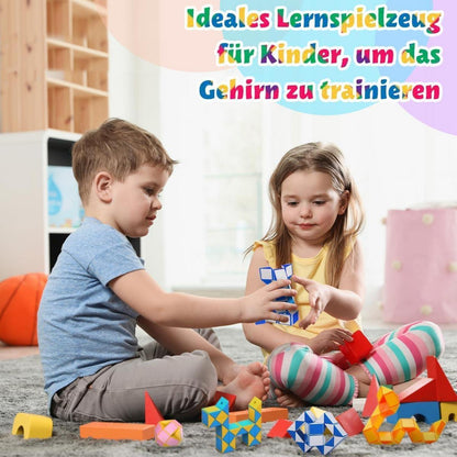 Magische Schlange, 24 Blöcke Kindergeburtstag Spielzeug