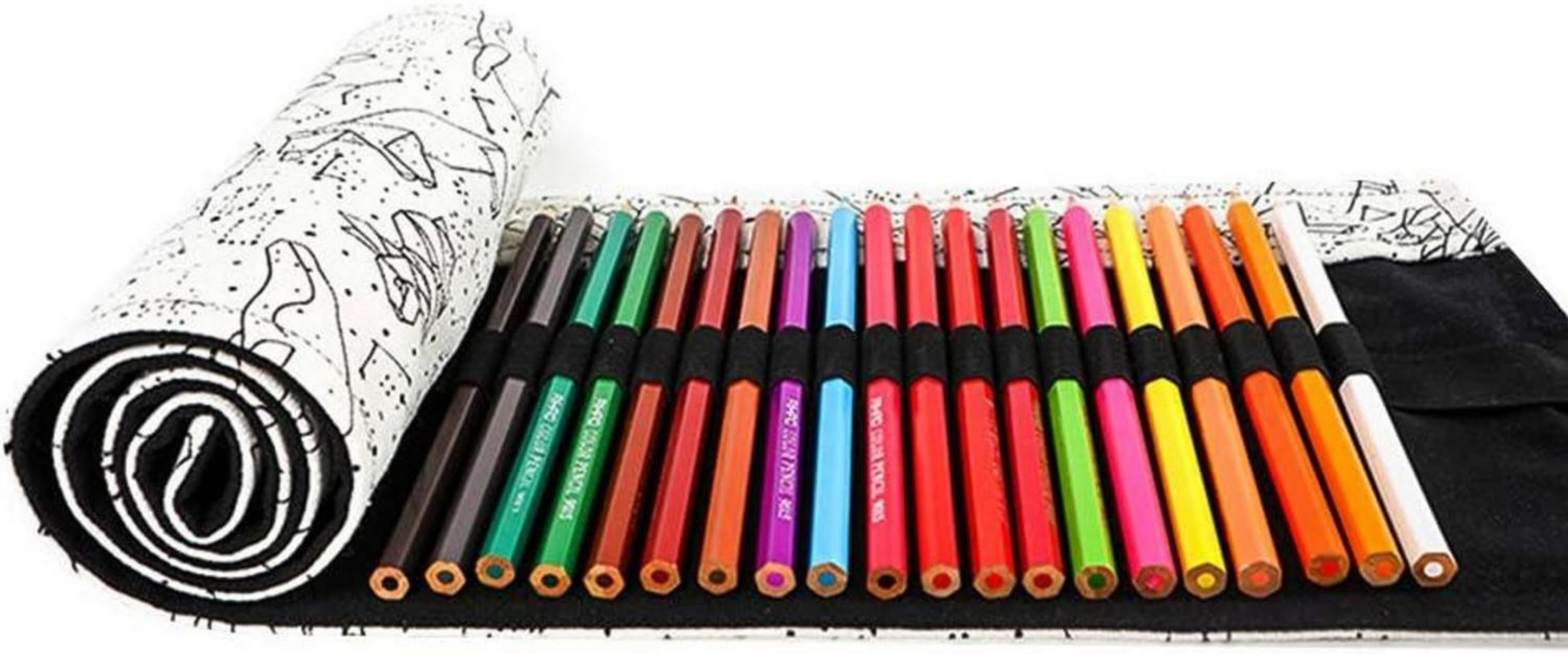 Stifterolle Leinwand 72 Stifte Buntstifte Bleistift Wrap