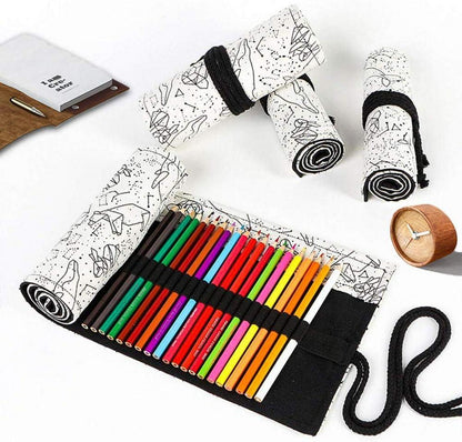 Stifterolle Leinwand 72 Stifte Buntstifte Bleistift Wrap