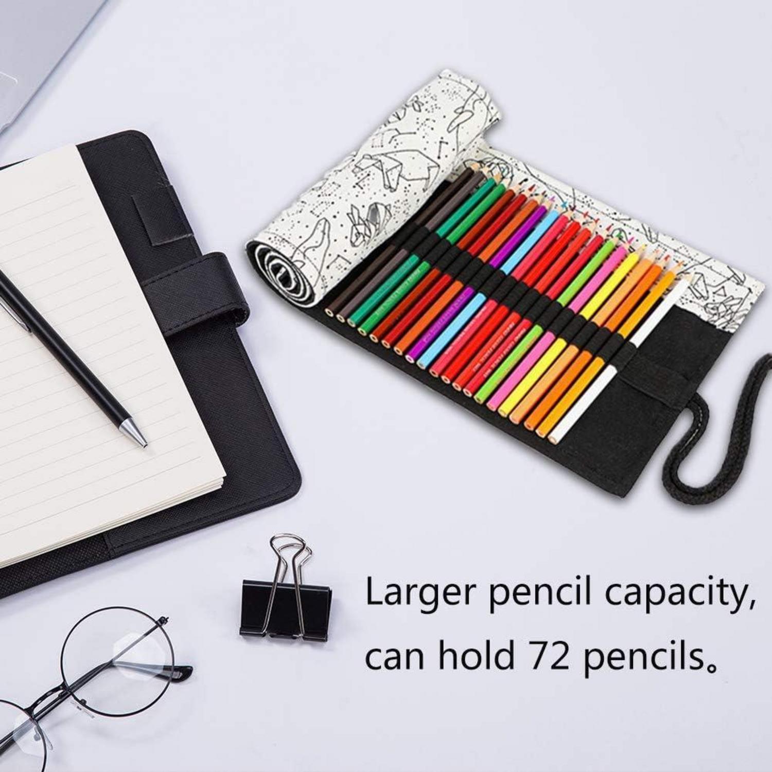 Stifterolle 72 Stifte Leinwand Pencil Wrap Roll Buntstifte Bleistift Wrap
