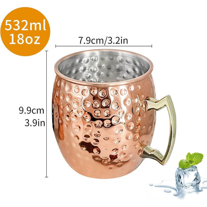 Moscow Mule Kupferbecher-Set 4 Premium 54cl 540ml Cocktail