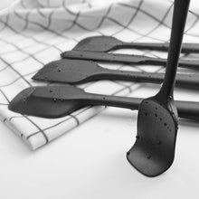 Silikon Spatel Set 6-teilig in Schwarz, Lebensmittelqualität