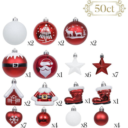 Valery Madelyn Weihnachtskugeln Set Kunststoff Rot