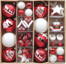 Christbaumkugeln Set 50-tlg. Kunststoff Weihnachtsdeko bruchsicher