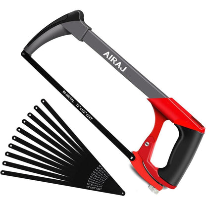 AIRAJ 300mm Metallsäge | 10 Sägeblatt | Bügelsäge für Metall