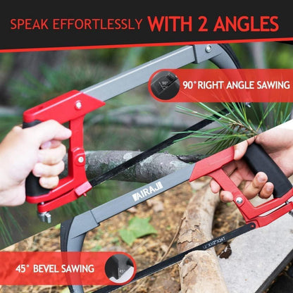 AIRAJ 300mm Metallsäge | 10 Sägeblatt | Bügelsäge für Metall