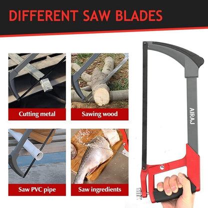 AIRAJ 300mm Metallsäge | 10 Sägeblatt | Bügelsäge für Metall