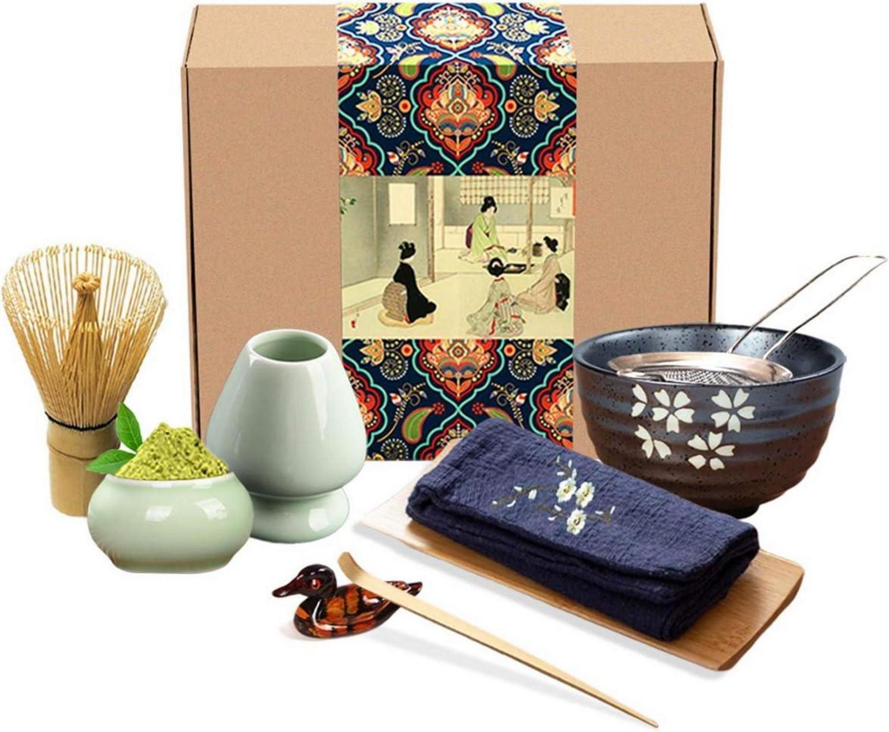 Japanisches Matcha Teeservice Set Bambus Schneebesen Traditionell