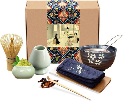 Japanisches Matcha Teeservice Set Bambus Schneebesen Traditionell