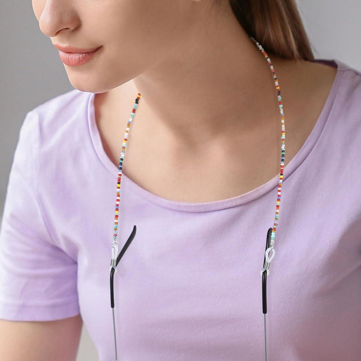 Brillenkette Damen mit Perlen – Anti-Rutsch Brillenband