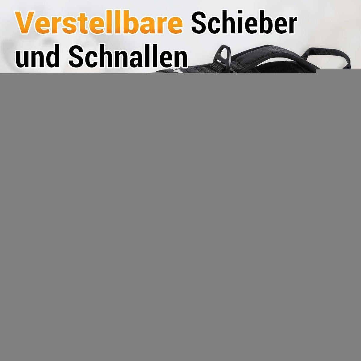 Ausbruchsicheres Hundegeschirr mit Griff, Schwarz XL