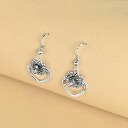 Tulip Daisy Silber Ohrringe Statement Blumenschmuck Frauen
