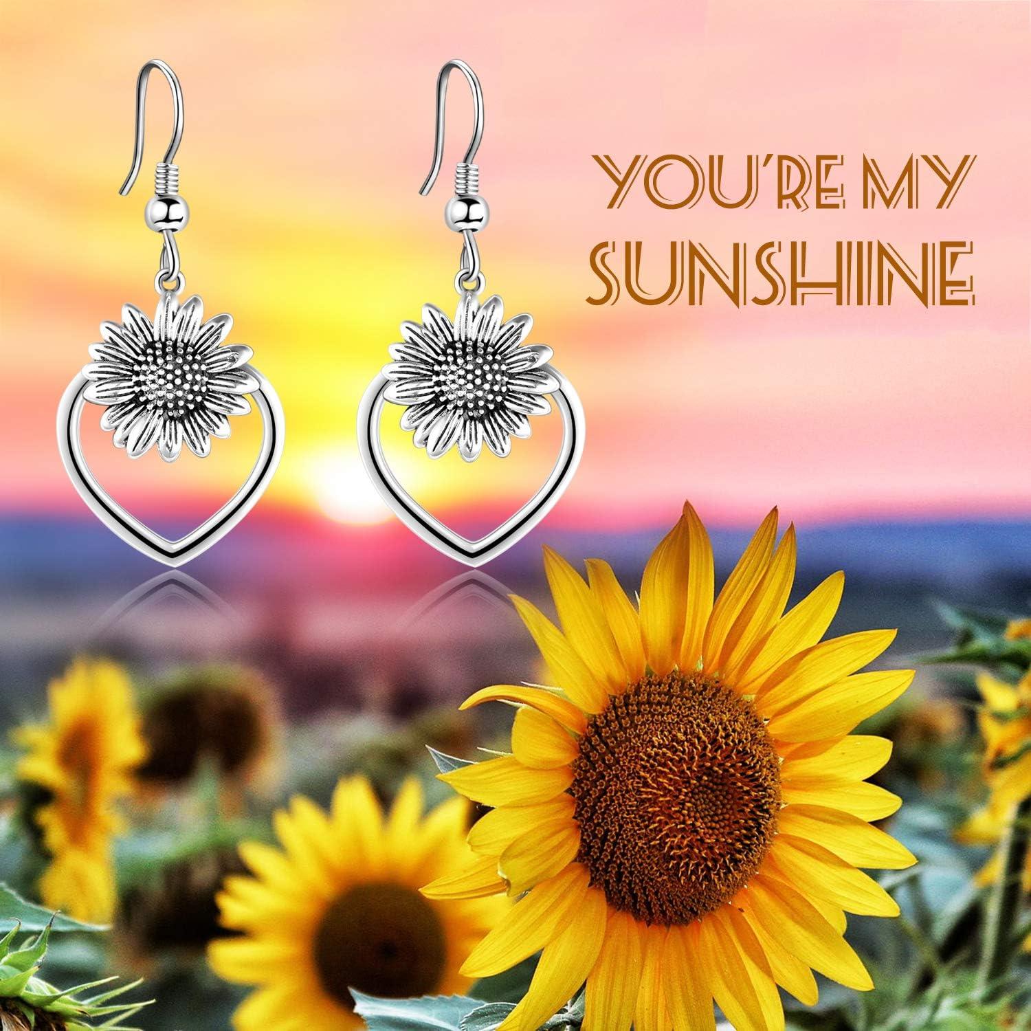 Tulip/Daisy Ohrringe Sterling Silber Dangle Drop Statement