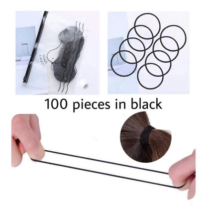 100 Haargummis Elastisch Stirnband Pferdeschwanz Halter Schwere