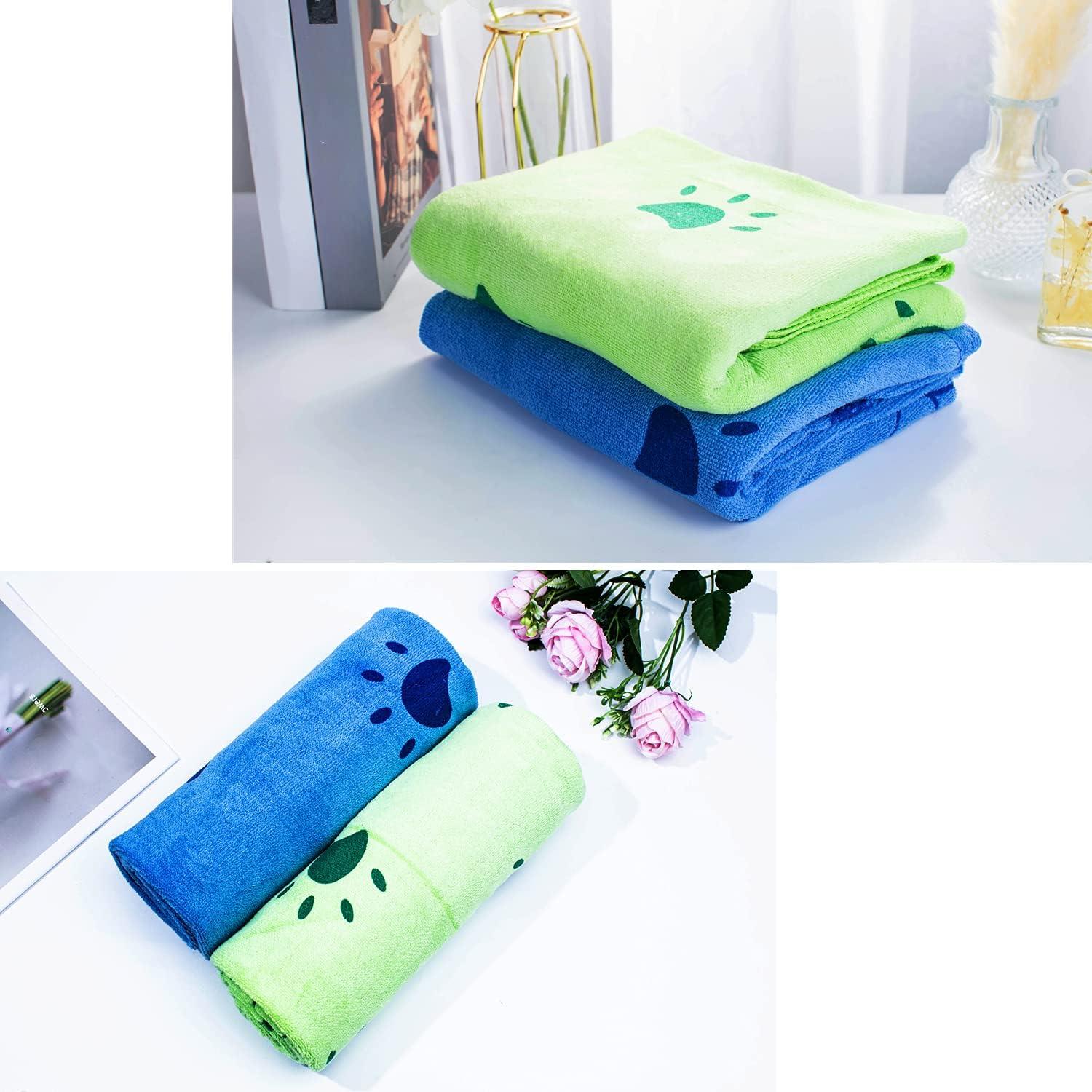 Hundehandtuch 2er Pack Groß Weich Microfiber Schnelltrocknend 140x70cm