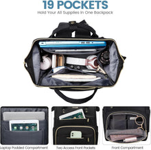 Damen Rucksack Wasserdicht Laptop 15,6 Zoll Groß Backpack