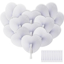 24er Pack Weiße Handfächer Hochzeit Deko Party Accessoires