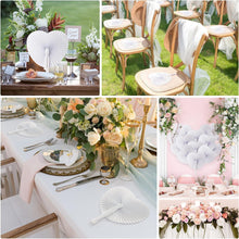 24er Pack Weiße Handfächer Hochzeit Deko Party Accessoires