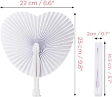 24er Pack Weiße Handfächer Hochzeit Deko Party Accessoires