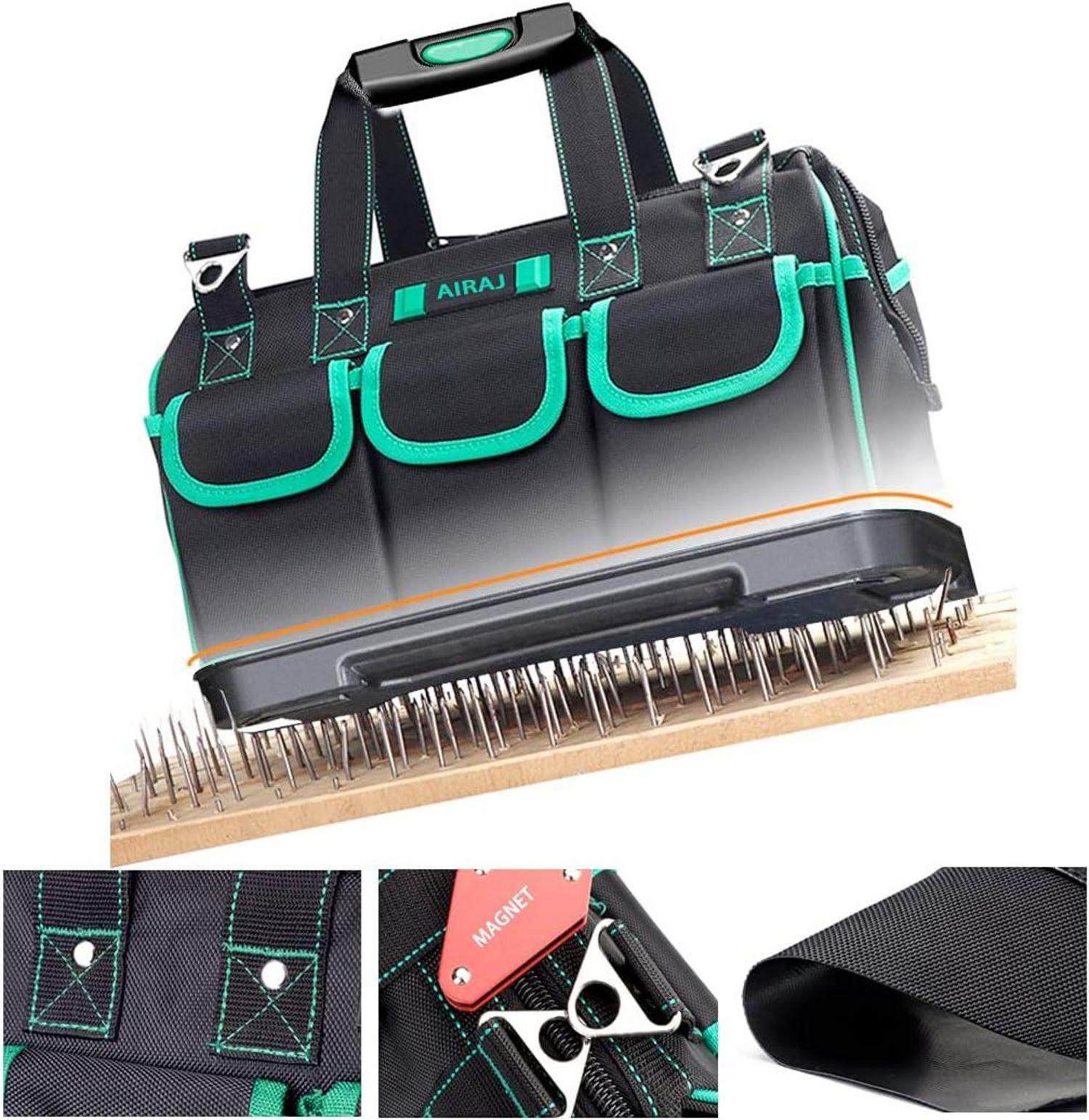 AIRAJ Elektriker Werkzeugtasche 40cm Schultergurt Wasserdicht Oxford-Gewebe