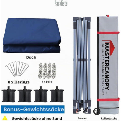 3x3 Pop-up Pavillon – Höhenverstellbar & Wasserabweisend