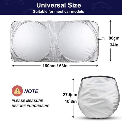 Auto Sonnenschutz Frontscheibe Sommer UV-Schutz Sonnenblende 160 x 86