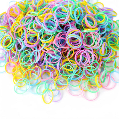 1000 Stück Mini Haargummis Mehrfarbig Elastic Hair Ties