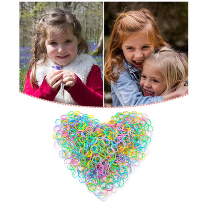 1000 Stück Mini Haargummis Mehrfarbig Elastic Hair Ties