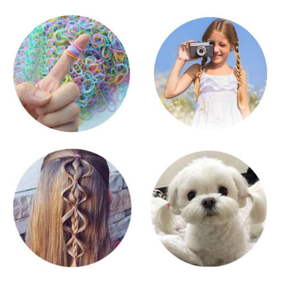 Mini Haargummis 1000 Stück Mädchen Elastic Hair Ties Haarband