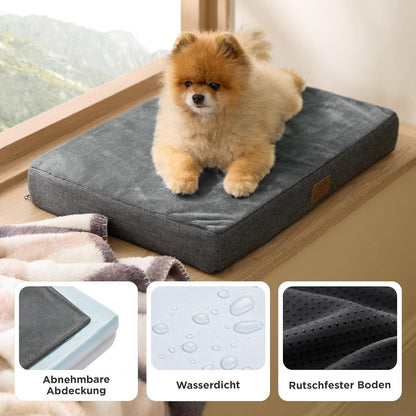 Orthopädisches Hundekissen Memory Foam Dunkelgrau 61x41cm