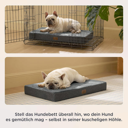 Orthopädisches Hundekissen Memory Foam Dunkelgrau 61x41cm