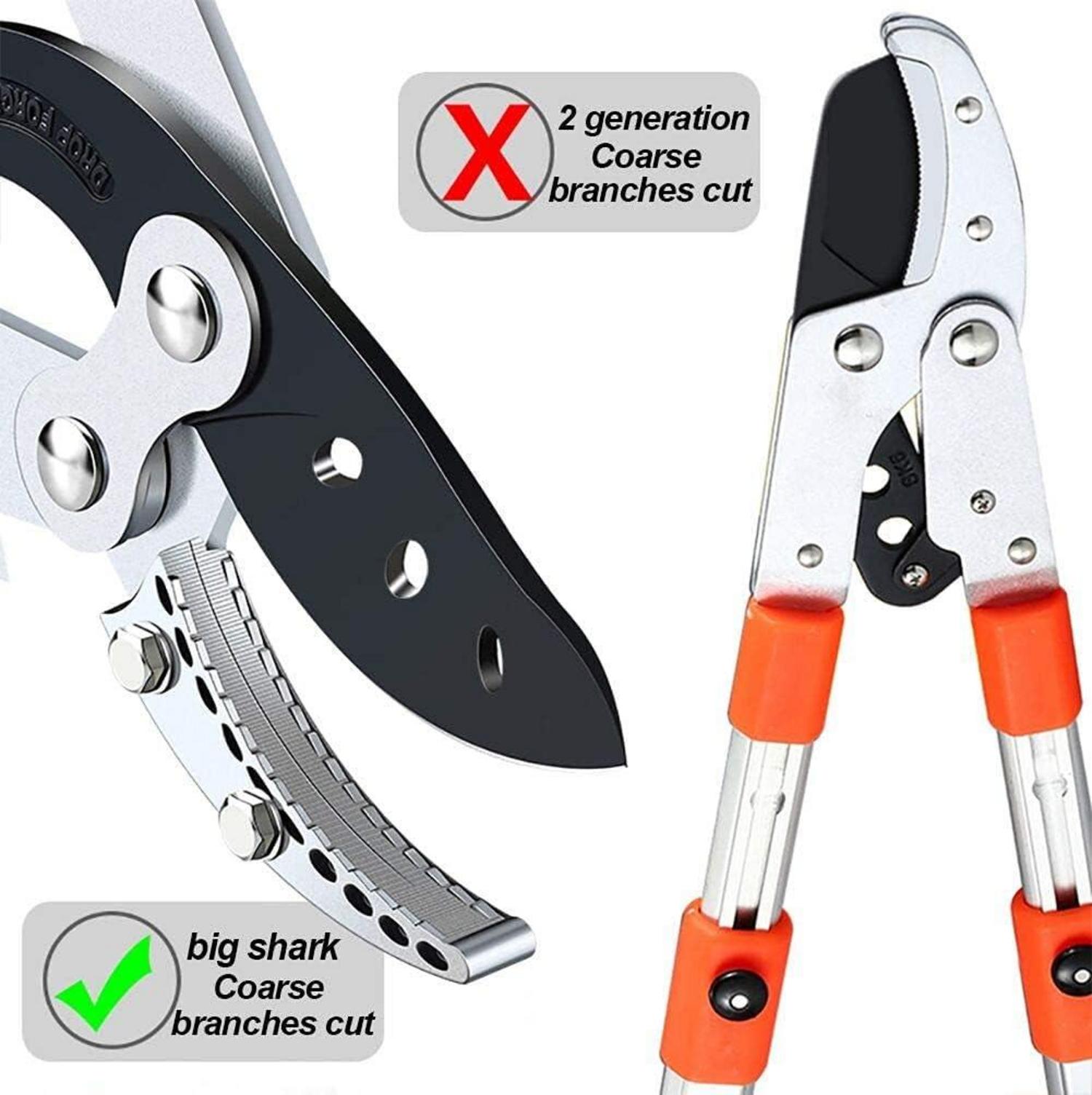AIRAJ Teleskop-Astschere SK-5 Kohlenstoffstahl Amboss Astschere 70-103cm
