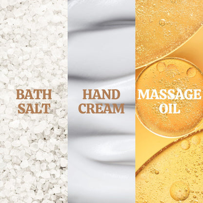 Spa Geschenkset Kirschblüten Spa Kit mit Duftkerze, Badesalz, Handcreme & Massageöl