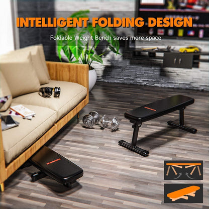Faltbare Hantelbank mit Tragegriff und rutschfesten