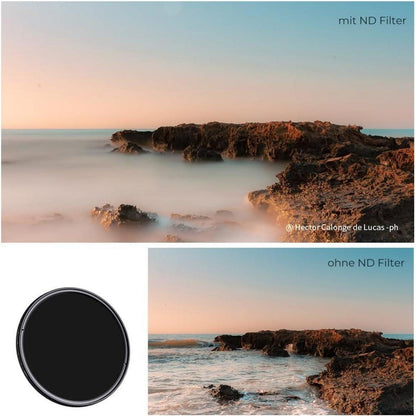 37mm Variabler ND Filter ND2-400 Slim Neutral Graufilter