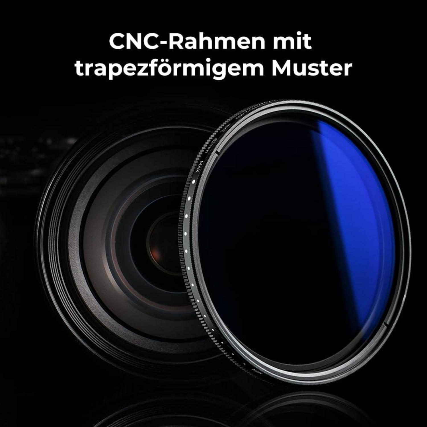 K&F Concept 52mm Variabler ND2-400 Slim Graufilter Neutral Density