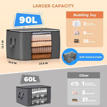 Große 6er Set 90L Aufbewahrungsbox mit Deckel für Kleidung