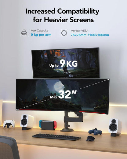 Monitor Halterung 2 Monitore für 13-32 Zoll