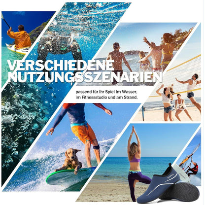 Badeschuhe Wasserschuhe Schnell Trocknend Rutschfest Dunkelblau